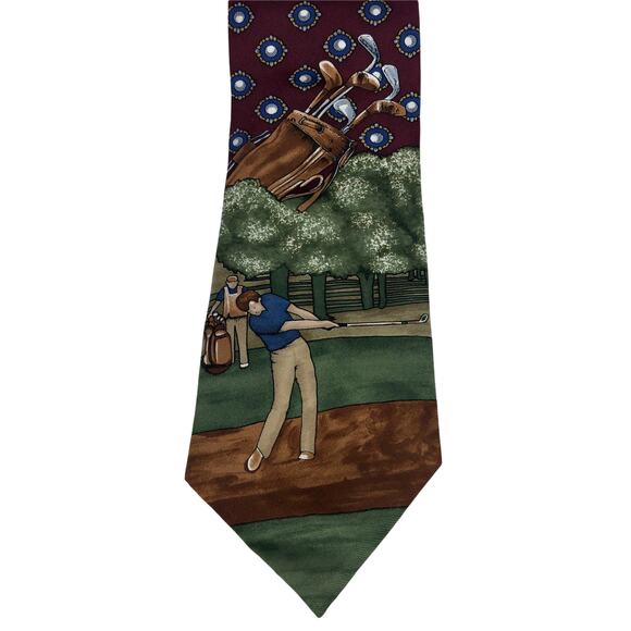 Golfer In Swing Tie - Picture 4 of 6